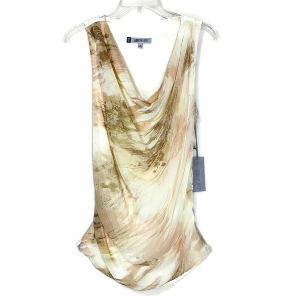 Jennifer Lopez Tops - New Jennifer Lopez Cowl Neck Blouse Sleeveless Top
